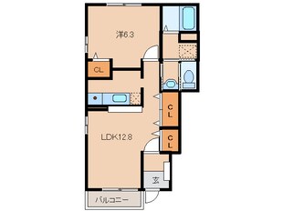 センターヴィラ・ＩＳ　Ｂ（熊谷市妻沼）1-014819602の物件間取画像